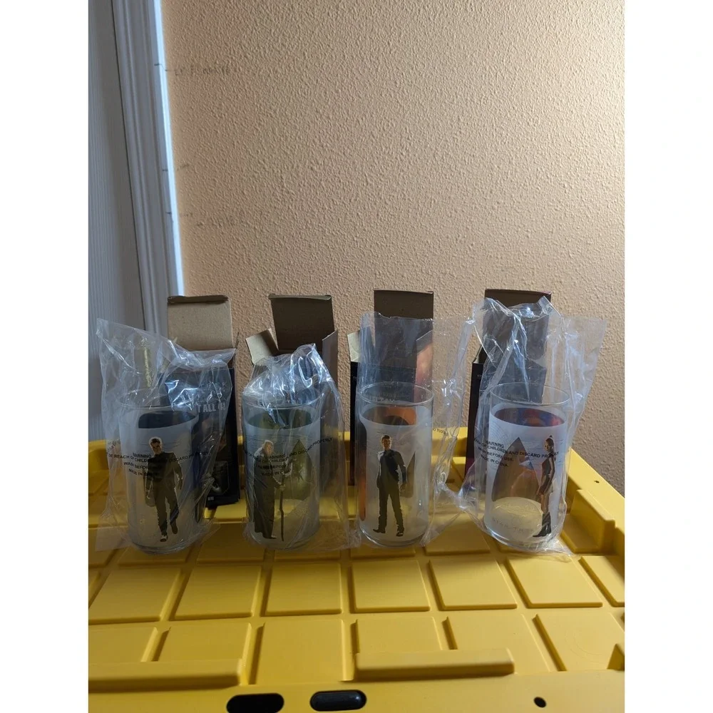 2008 Star Trek Collectible‎ Glasses Complete Glass Set Of 4 in Box 2008 Cups